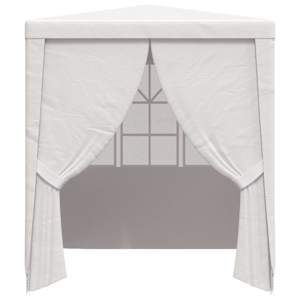 Profesionální party stan s bočnicemi 2,5 x 2,5 m bílý 90 g/m² - obrázek 4
