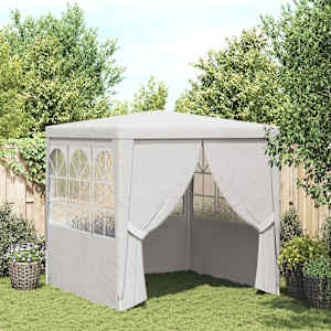 Profesionální party stan s bočnicemi 2,5 x 2,5 m bílý 90 g/m² - obrázek 1