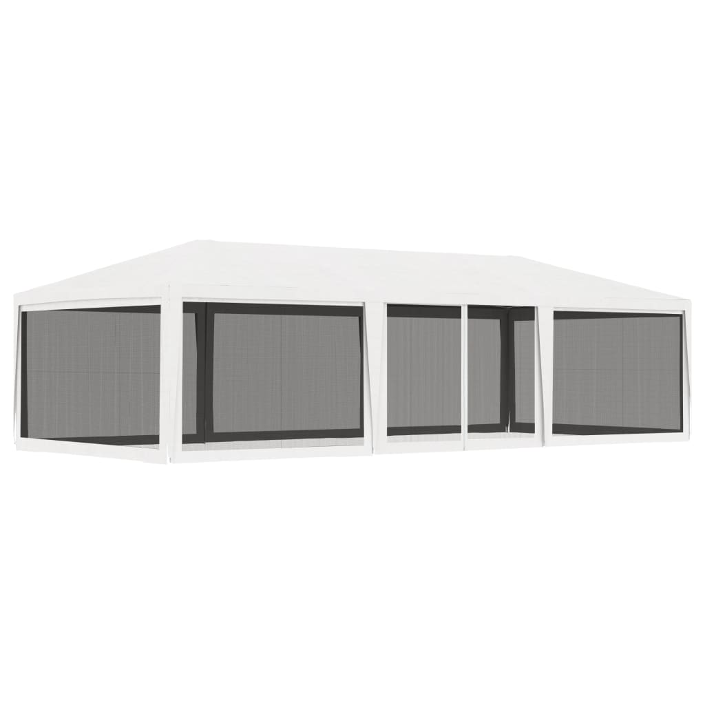 vidaXL Cort de petrecere cu 4 pereți din plasă, alb, 4 x 9 m vidaXL imagine model 2022