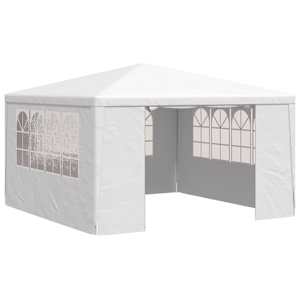 vidaXL professionaalne peotelk k&uuml;lgseintega, 4x4 m, valge 90 g/m&sup2;