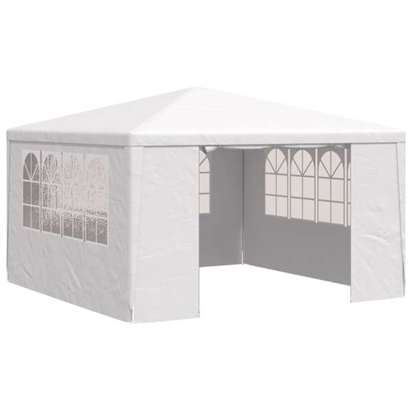 vidaXL professionaalne peotelk k&uuml;lgseintega, 4x4 m, valge 90 g/m&sup2;