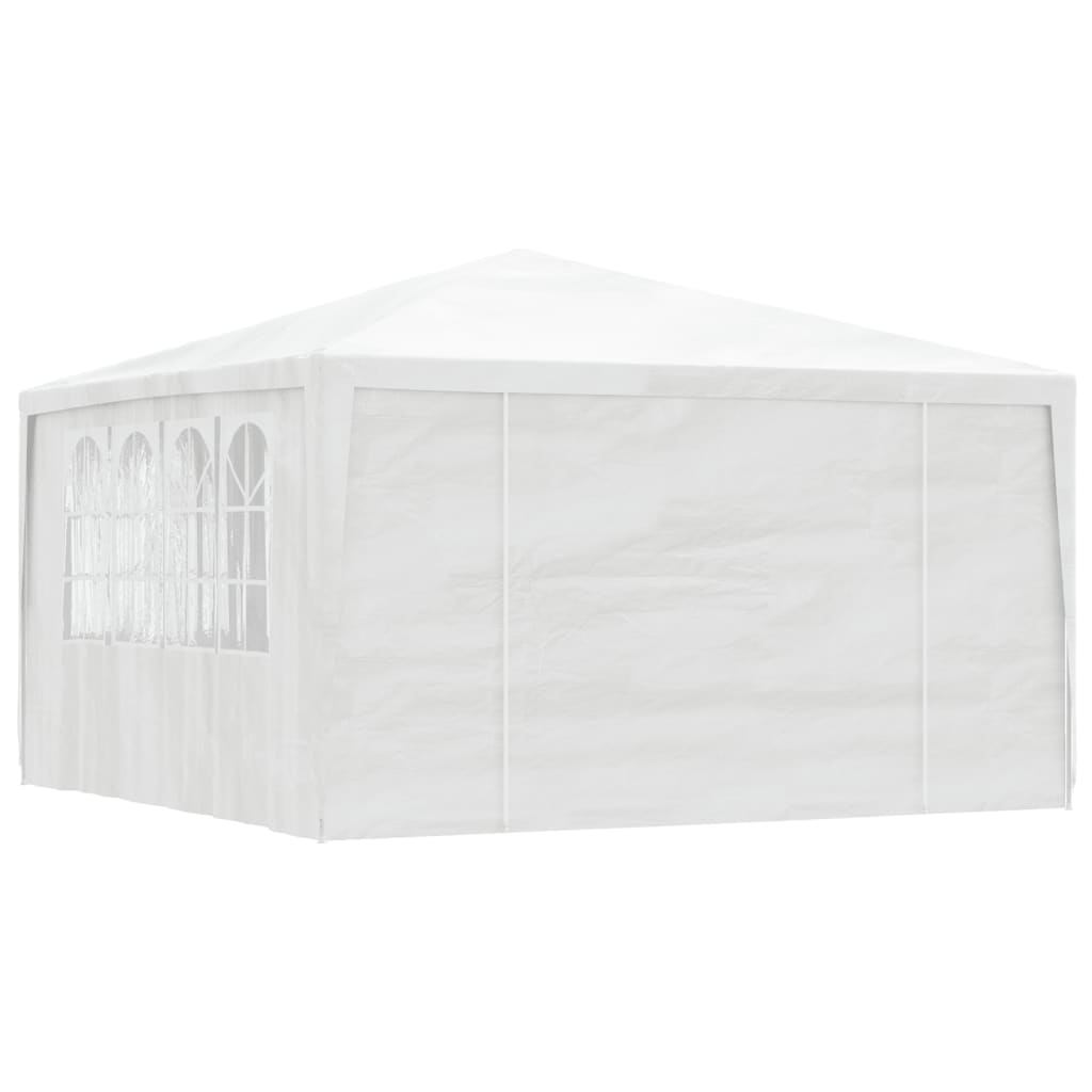 vidaXL Profesionálny párty stan+bočné steny 4x4 m, biely 90 g/m²