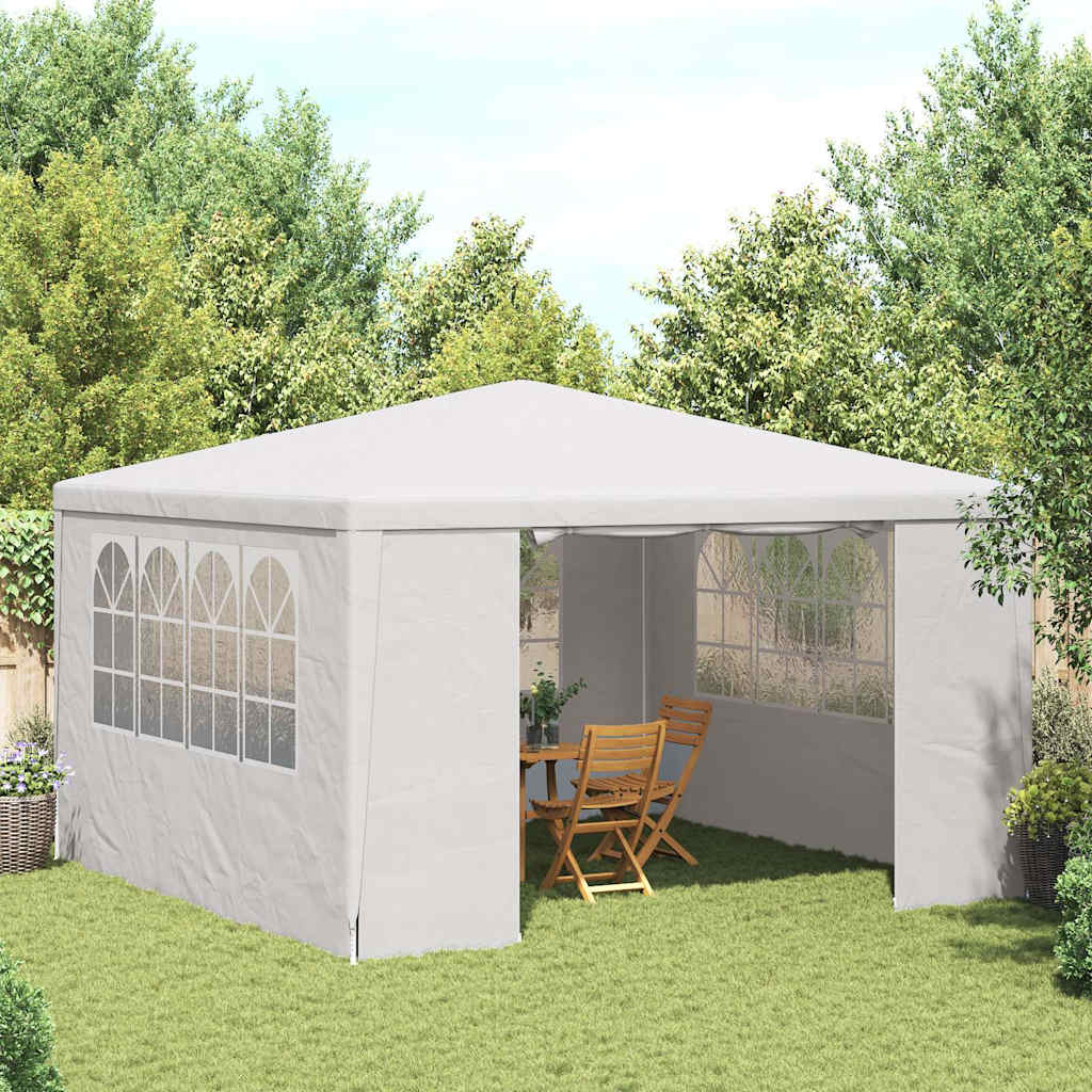 Profesionálny párty stan+bočné steny 4x4 m, biely 90 g/m² 48525