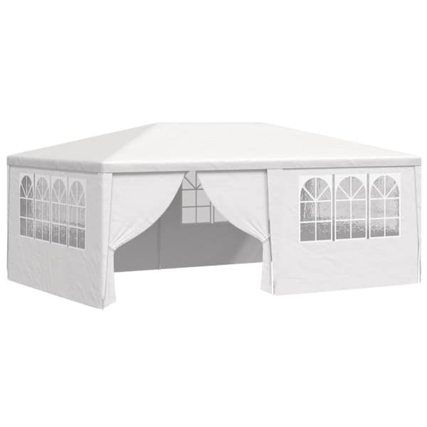vidaXL professionaalne peotelk k&uuml;lgseintega, 4 x 6 m, valge 90 g/m&sup2;