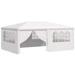 Profesionální party stan s bočnicemi 4 x 6 m bílý 90 g/m² - obrázek 2
