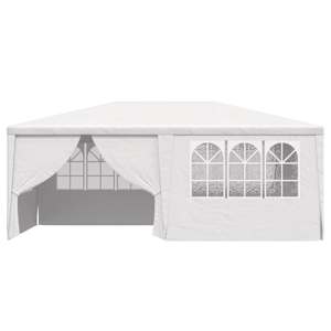 Profesionální party stan s bočnicemi 4 x 6 m bílý 90 g/m² - obrázek 4