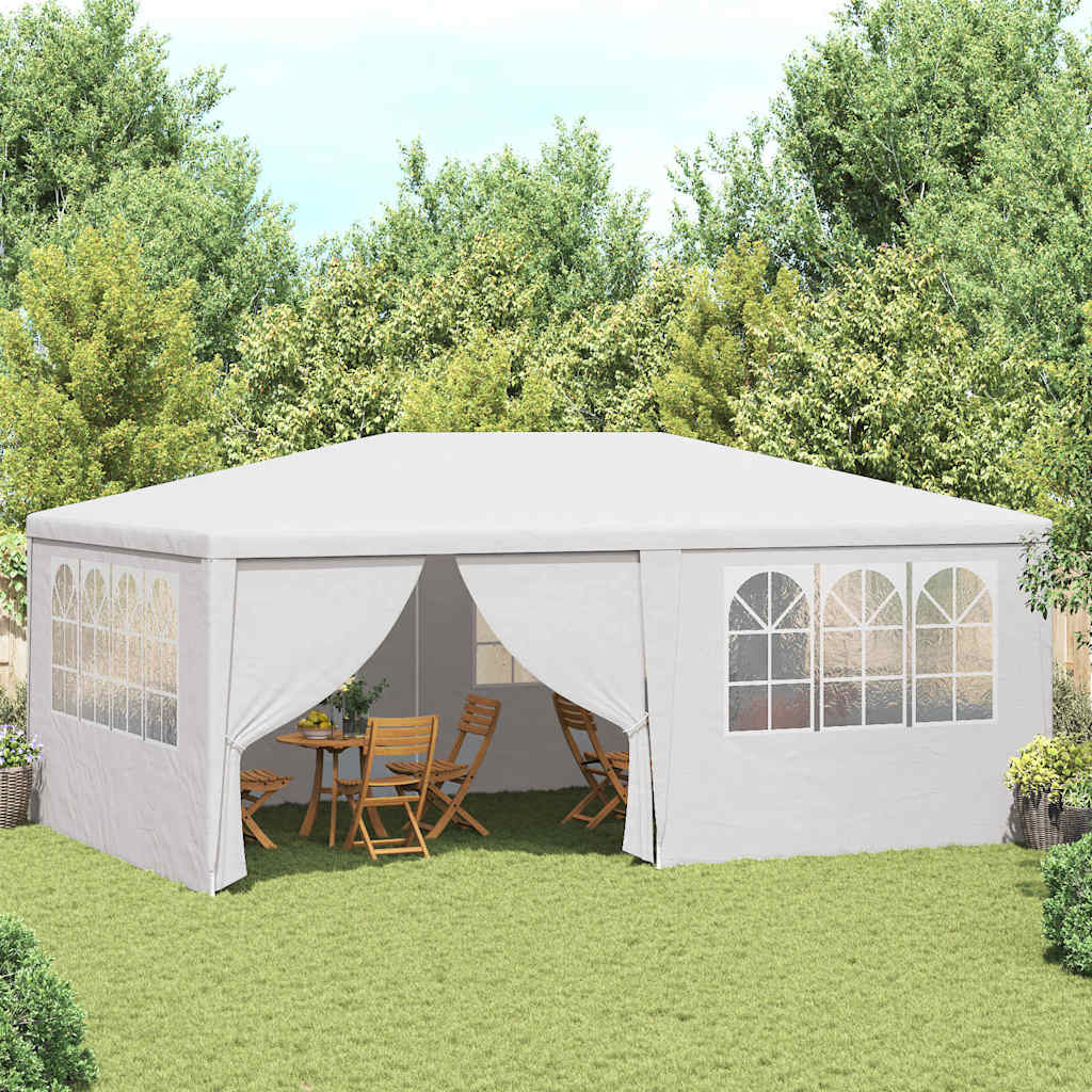 vidaXL Profi-Partyzelt mit Seitenwänden 4×6 m Weiß 90 g/m²
