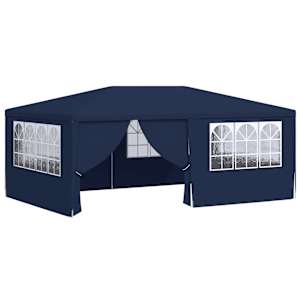 vidaXL professionaalne peotelk k&uuml;lgseintega, 4 x 6 m, sinine 90 g/m&sup2;