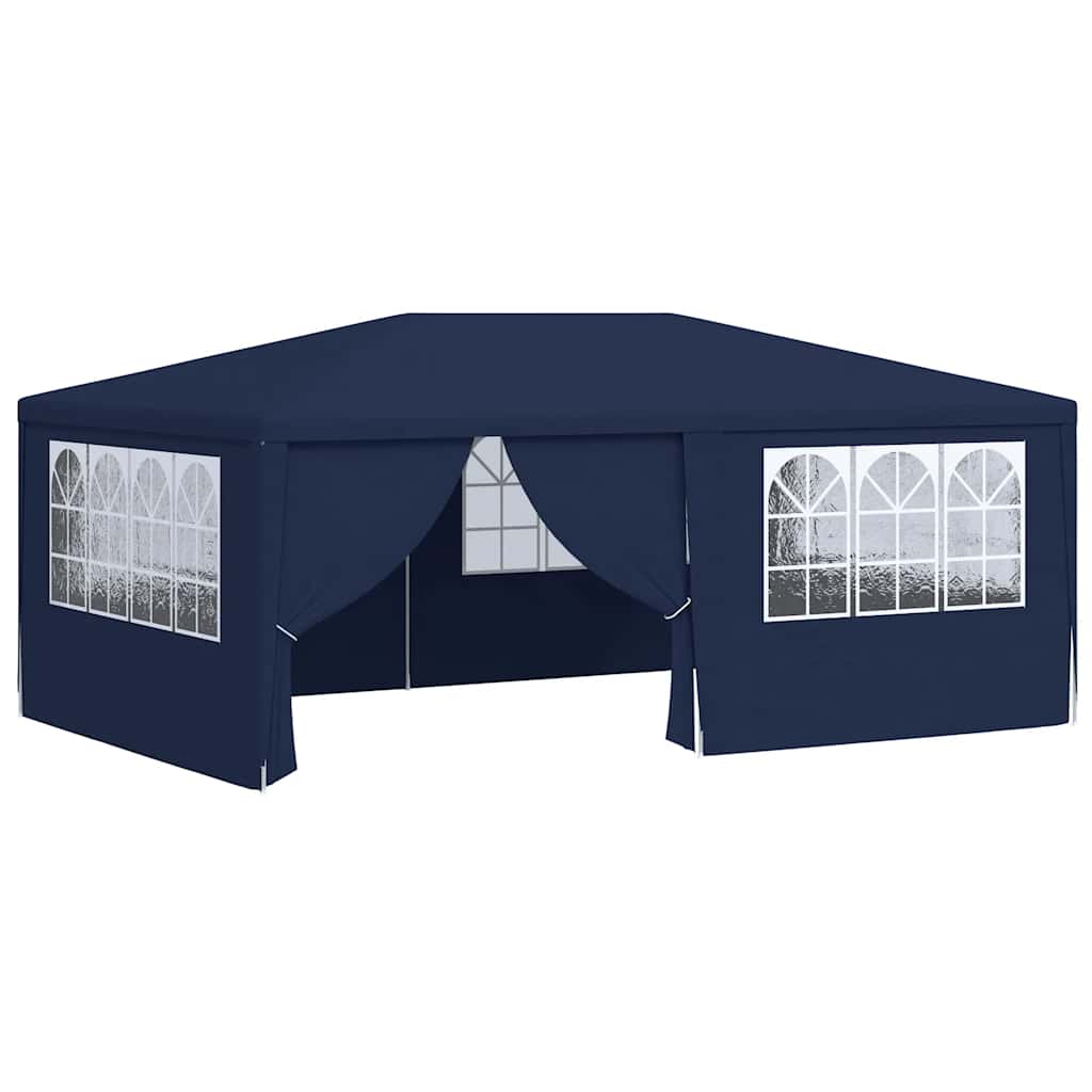 vidaXL Profesionální party stan s bočnicemi 4 x 6 m modrý 90 g/m²