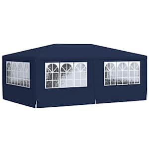 Profesionální party stan s bočnicemi 4 x 6 m modrý 90 g/m² - obrázek 6