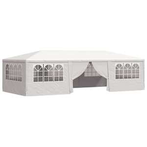vidaXL professionaalne peotelk k&uuml;lgseintega, 4x9 m, valge 90 g/m&sup2;
