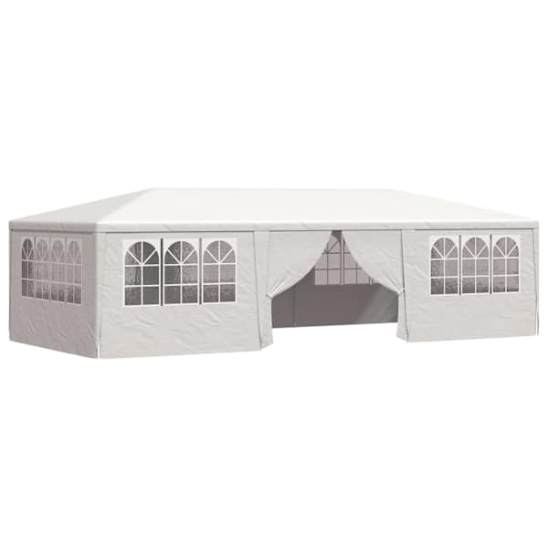 vidaXL professionaalne peotelk k&uuml;lgseintega, 4x9 m, valge 90 g/m&sup2;