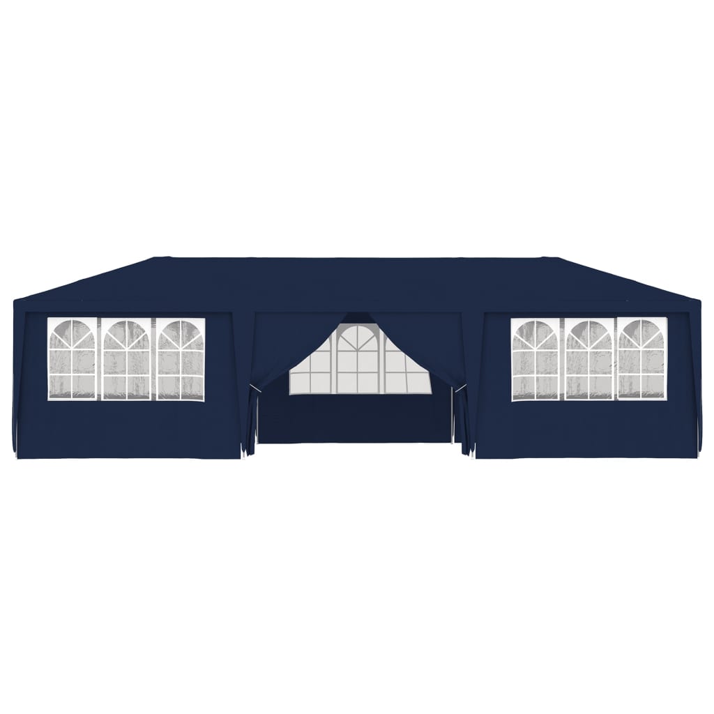 vidaXL Professional Party Tent with Side Walls 13.1'x29.5' Blue 90 g/m2