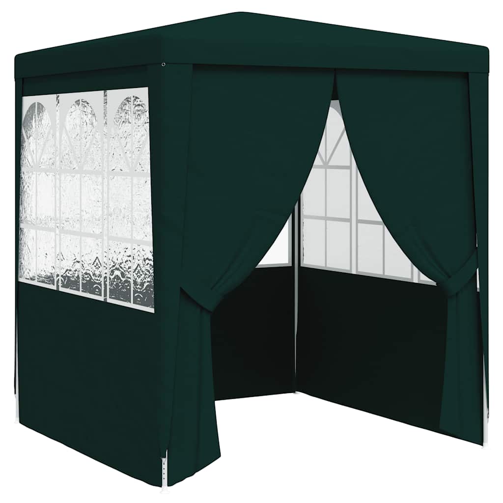 vidaXL Profesionální party stan s bočnicemi 2 x 2 m zelený 90 g/m²
