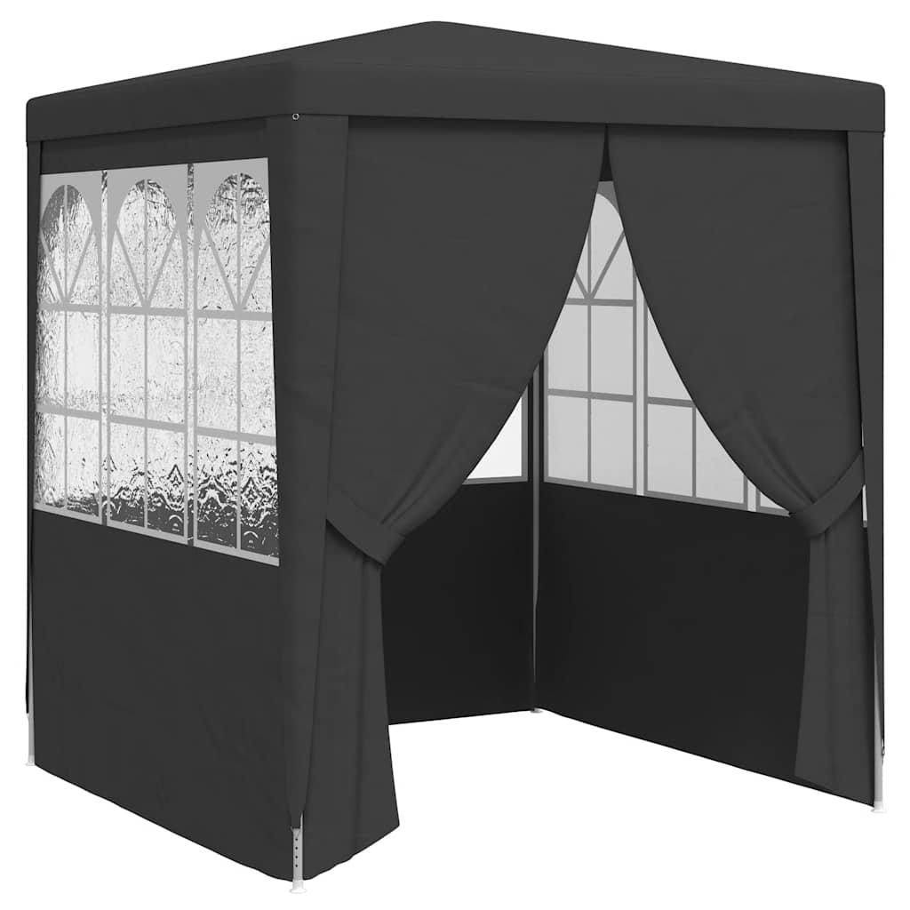 vidaXL Profi party stan s bočnicemi 2,5 x 2,5 m antracitový 90 g/m²