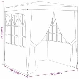 Profi party stan s bočnicemi 2,5 x 2,5 m zelený 90 g/m² - obrázek 10