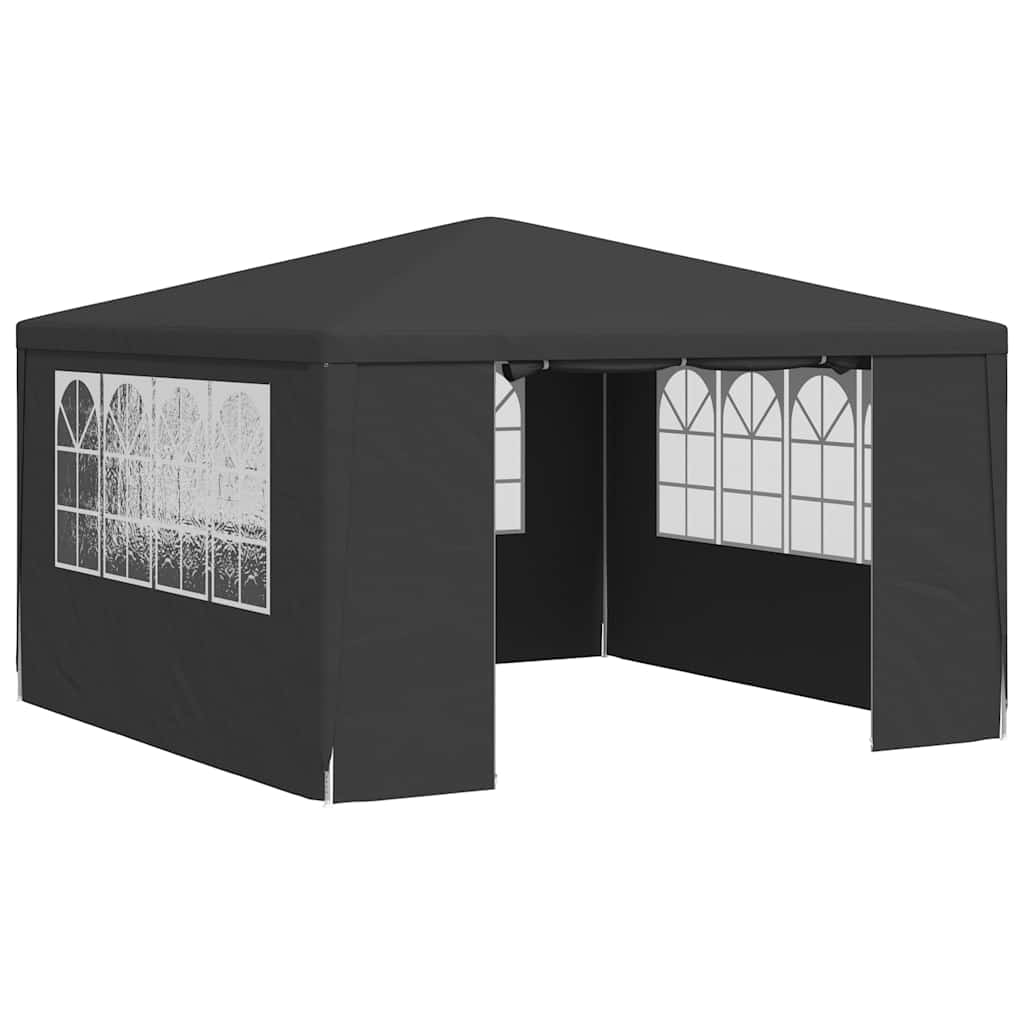 vidaXL Profesionální party stan s bočnicemi 4x4 m antracitový 90 g/m²