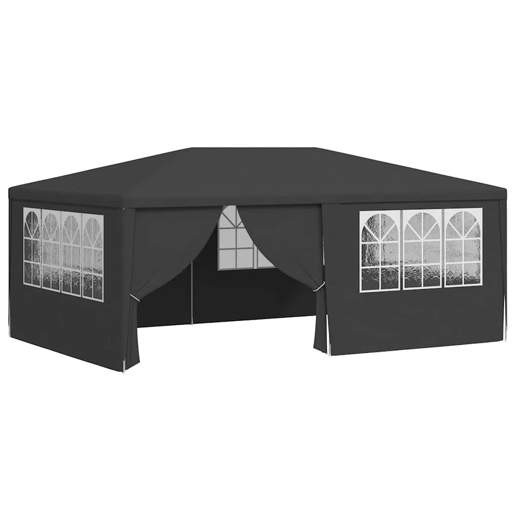 vidaXL Profesionální party stan s bočnicemi 4x6 m antracitový 90 g/m²