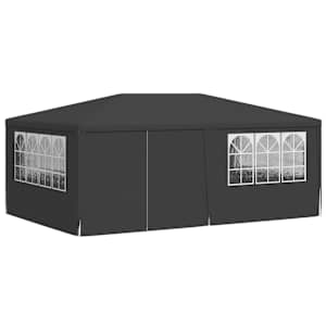 Profesionální party stan s bočnicemi 4x6 m antracitový 90 g/m² - obrázek 3