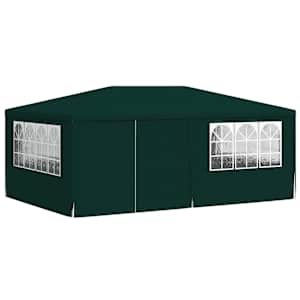 Profesionální party stan s bočnicemi 4 x 6 m zelený 90 g/m² - obrázek 3