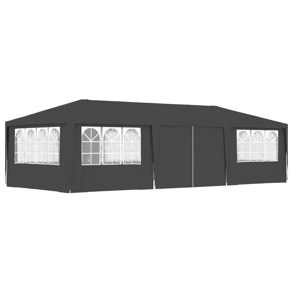 vidaXL Profesionální party stan s bočnicemi 4x9 m antracitový 90 g/m²