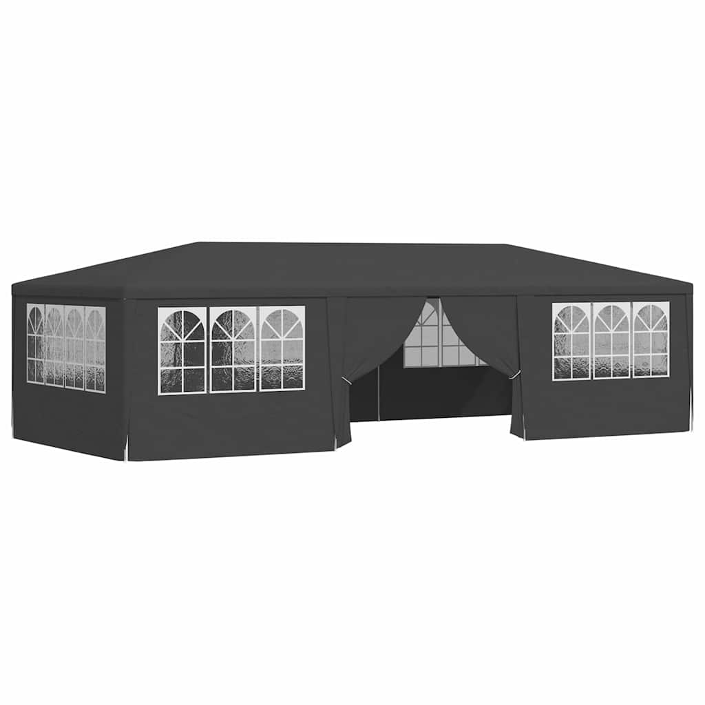 vidaXL Profesionální party stan s bočnicemi 4x9 m antracitový 90 g/m²