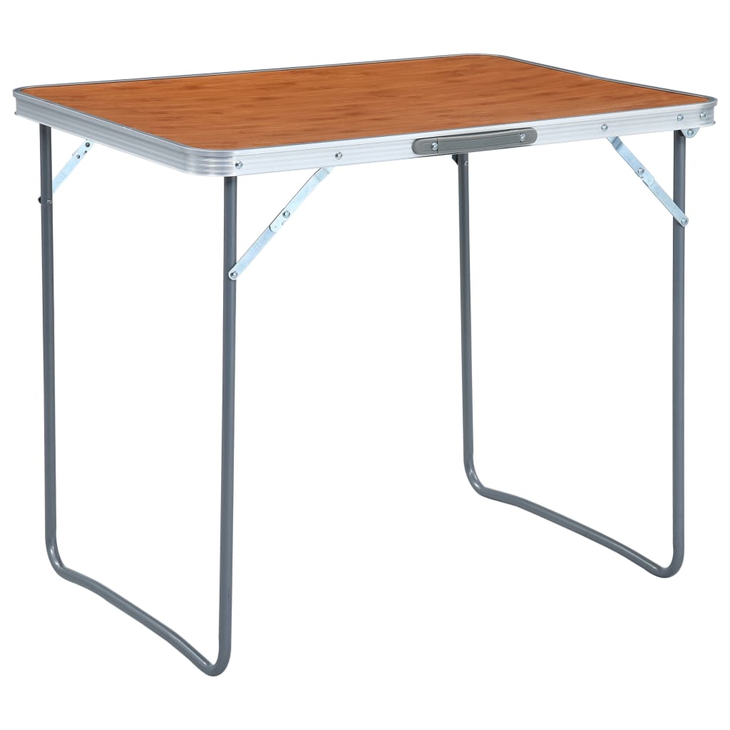 Petrashop  Skládací kempingový stůl s kovovým rámem 80 x 60 cm