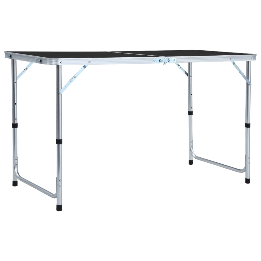 Petrashop  Skládací kempingový stůl šedý hliník 120 x 60 cm