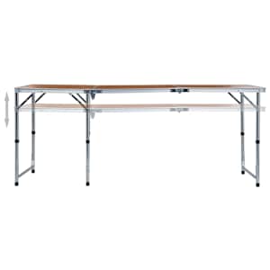 vidaXL Kokoontaitettava retkip&ouml;yt&auml; alumiini 180x60 cm