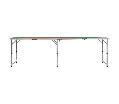 vidaXL &ouml;sszecsukhat&oacute; alum&iacute;nium kempingasztal 240 x 60 cm