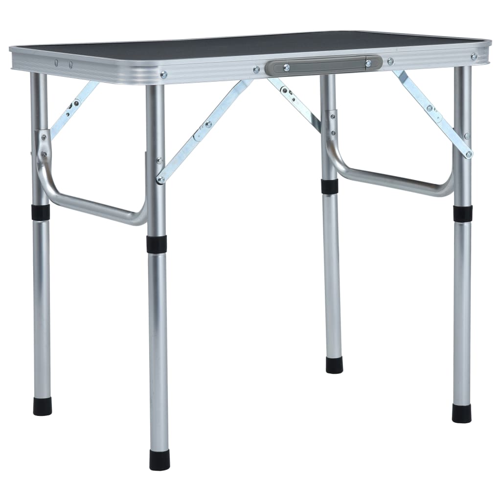 Petrashop  Skládací kempingový stůl šedý hliník 60 x 45 cm
