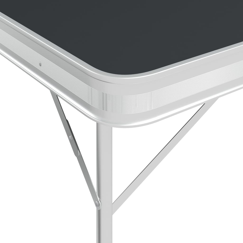 Thumbnail - vidaXL Klappbarer Campingtisch mit 2 Sitzbänken Aluminium Grau
