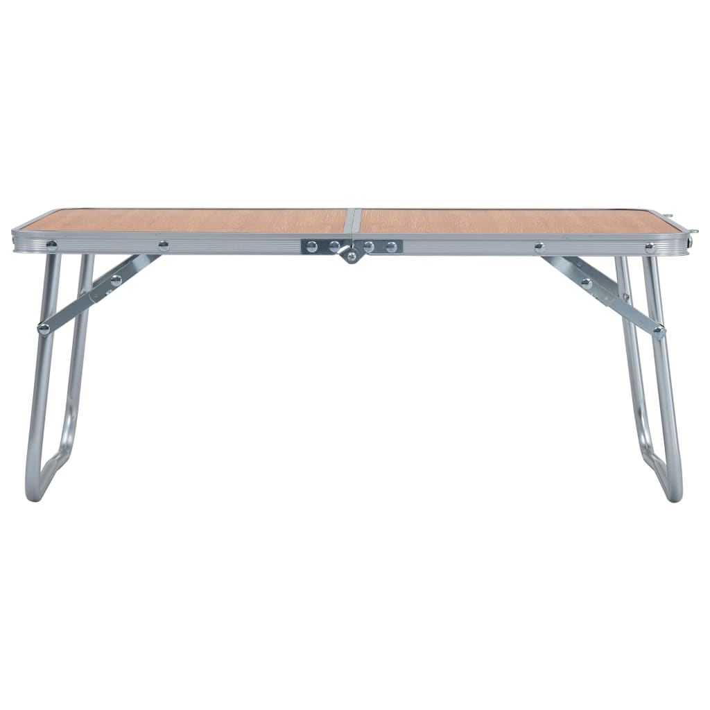 vidaXL Campingtafel inklapbaar 60x40 cm aluminium bruin afbeelding