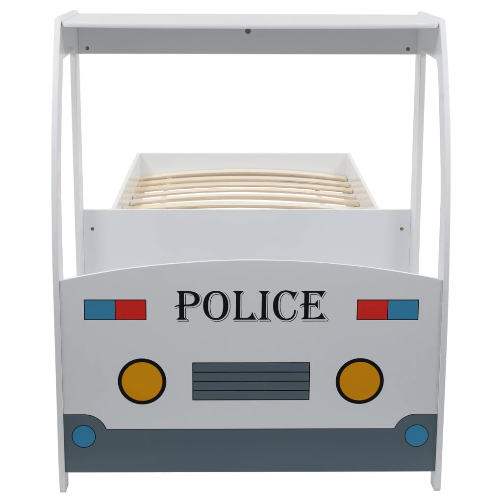 Dětská postel policejní auto s matrací 90 x 200 cm 7 zón H3
