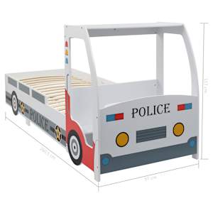 Dětská postel policejní auto s matrací 90 x 200 cm 7 zón H3 - obrázek 20
