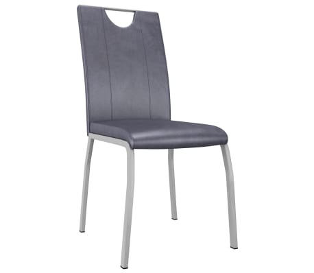vidaXL spisebordsstole 2 stk. imiteret ruskind grå