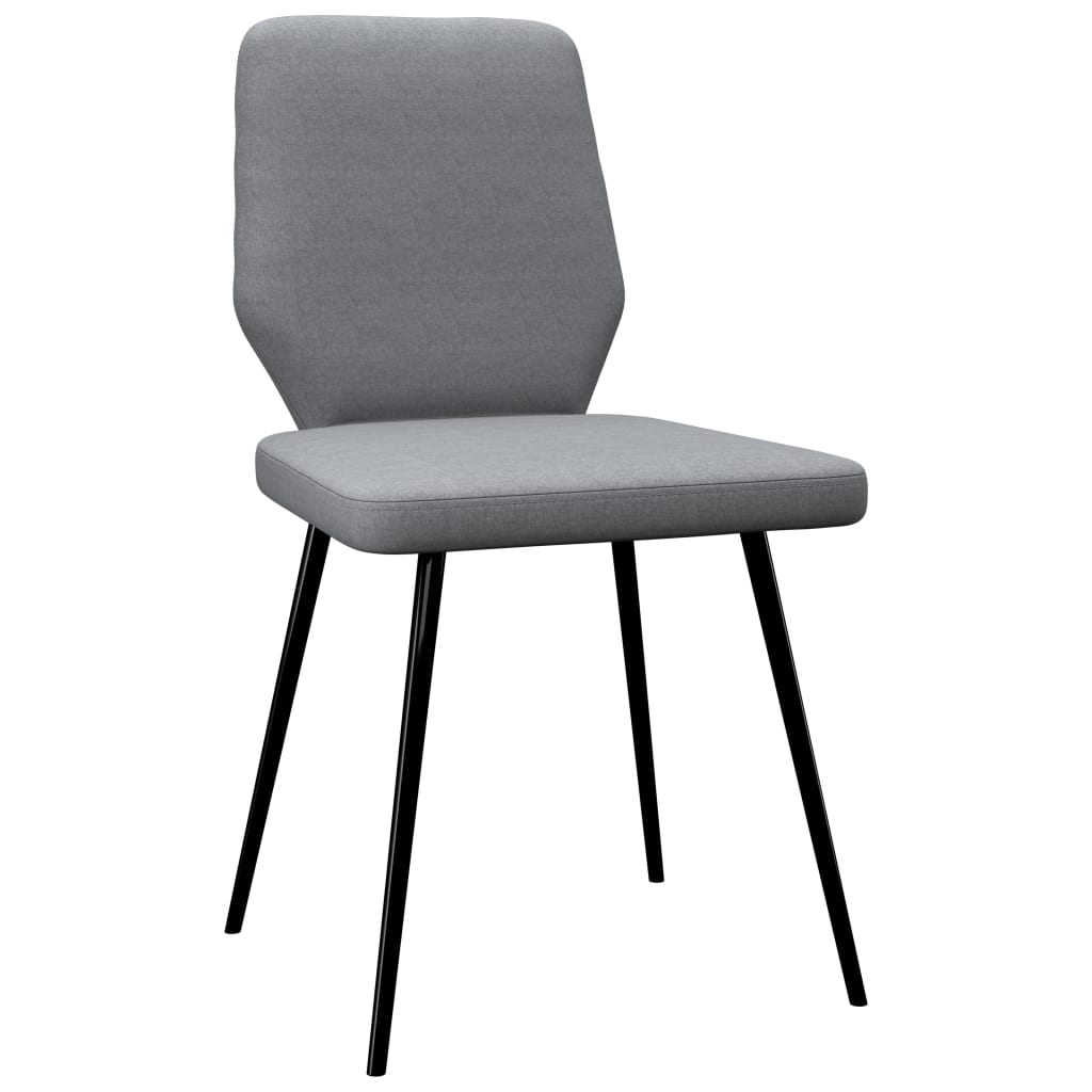 

vidaXL Eetkamerstoelen 2 st stof lichtgrijs