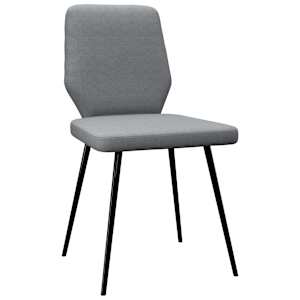 vidaXL Valgomojo kėdės, 4vnt., šviesiai pilkos spalvos, audinys