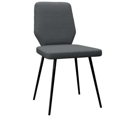 vidaXL Sillas de comedor 4 unidades tela gris oscura