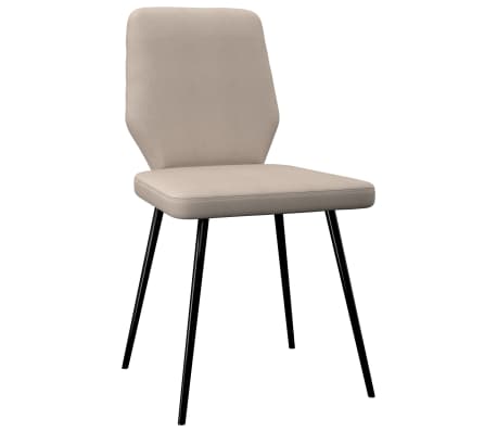 vidaXL Valgomojo kėdės, 4vnt., kreminės spalvos, audinys