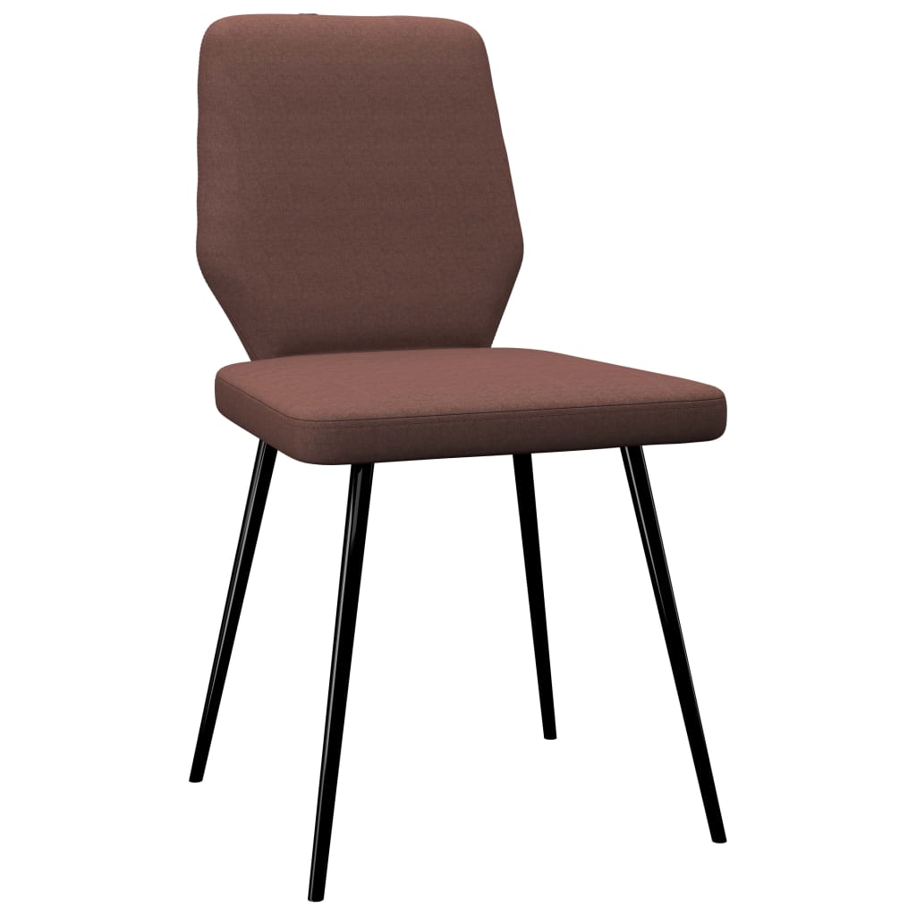 vidaXL Eetkamerstoelen 4 st stof bruin