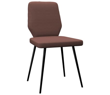 vidaXL Eetkamerstoelen 4 st stof bruin