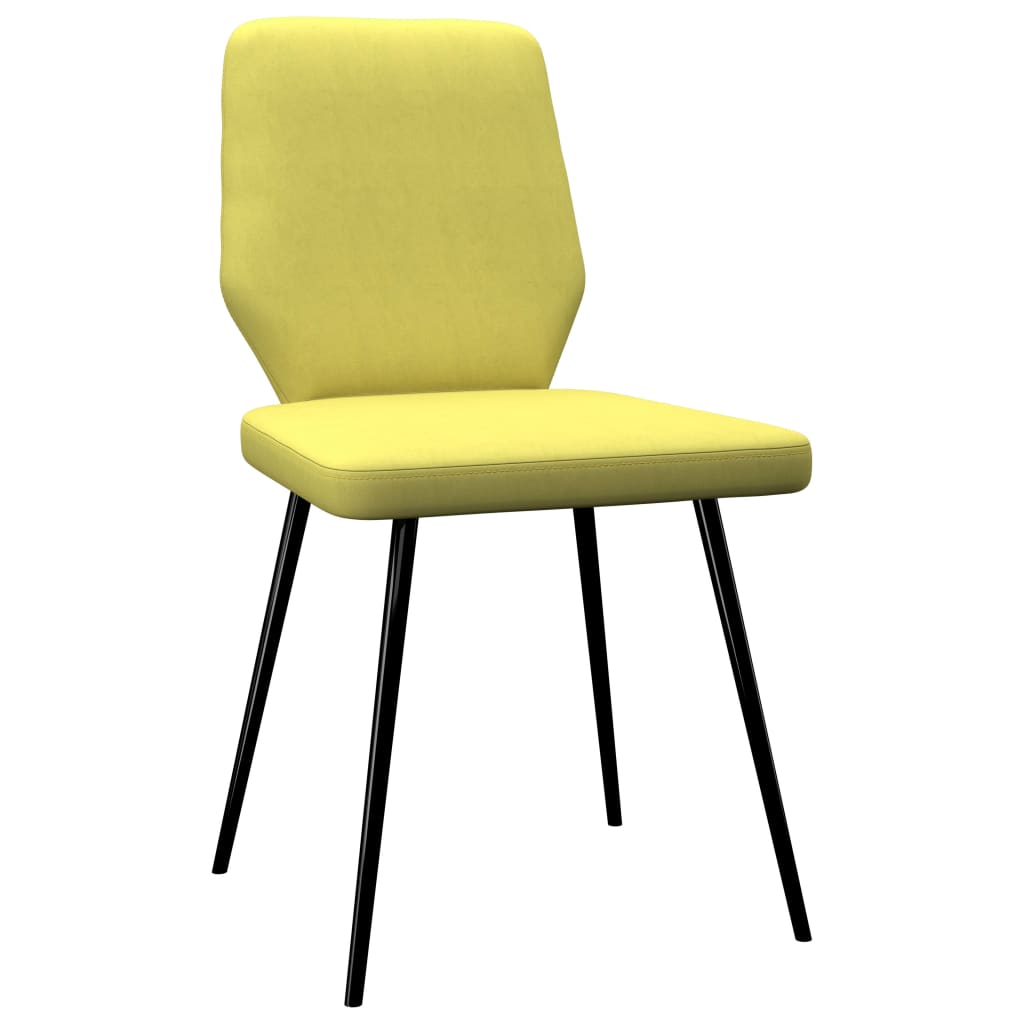 

vidaXL Eetkamerstoelen 2 st stof limoengeel