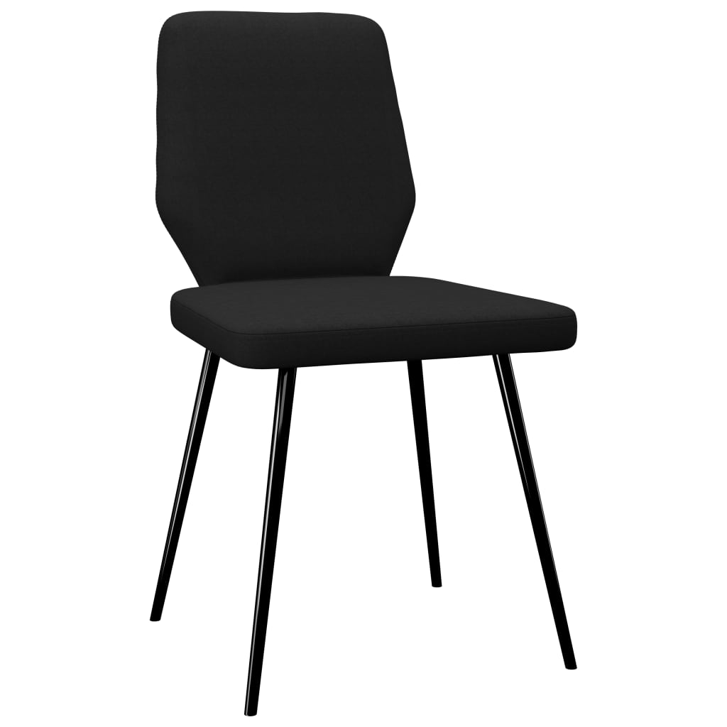 

vidaXL Eetkamerstoelen 2 st stof zwart