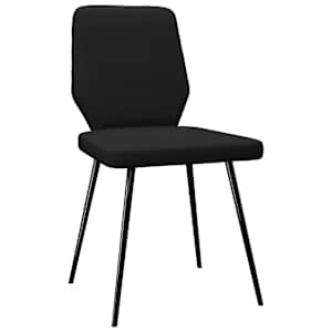 vidaXL Valgomojo kėdės, 2vnt., juodos spalvos, audinys