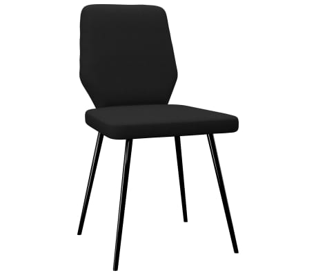 vidaXL Valgomojo kėdės, 4vnt., juodos spalvos, audinys