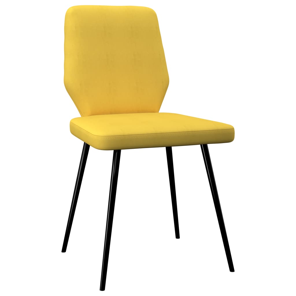 

vidaXL Eetkamerstoelen 2 st stof geel