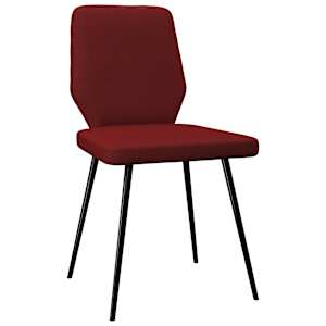 vidaXL Valgomojo kėdės, 2vnt., raudonojo vyno spalvos, audinys