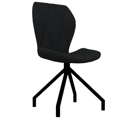 vidaXL Трапезни столове, 2 бр, черни, изкуствена кожа