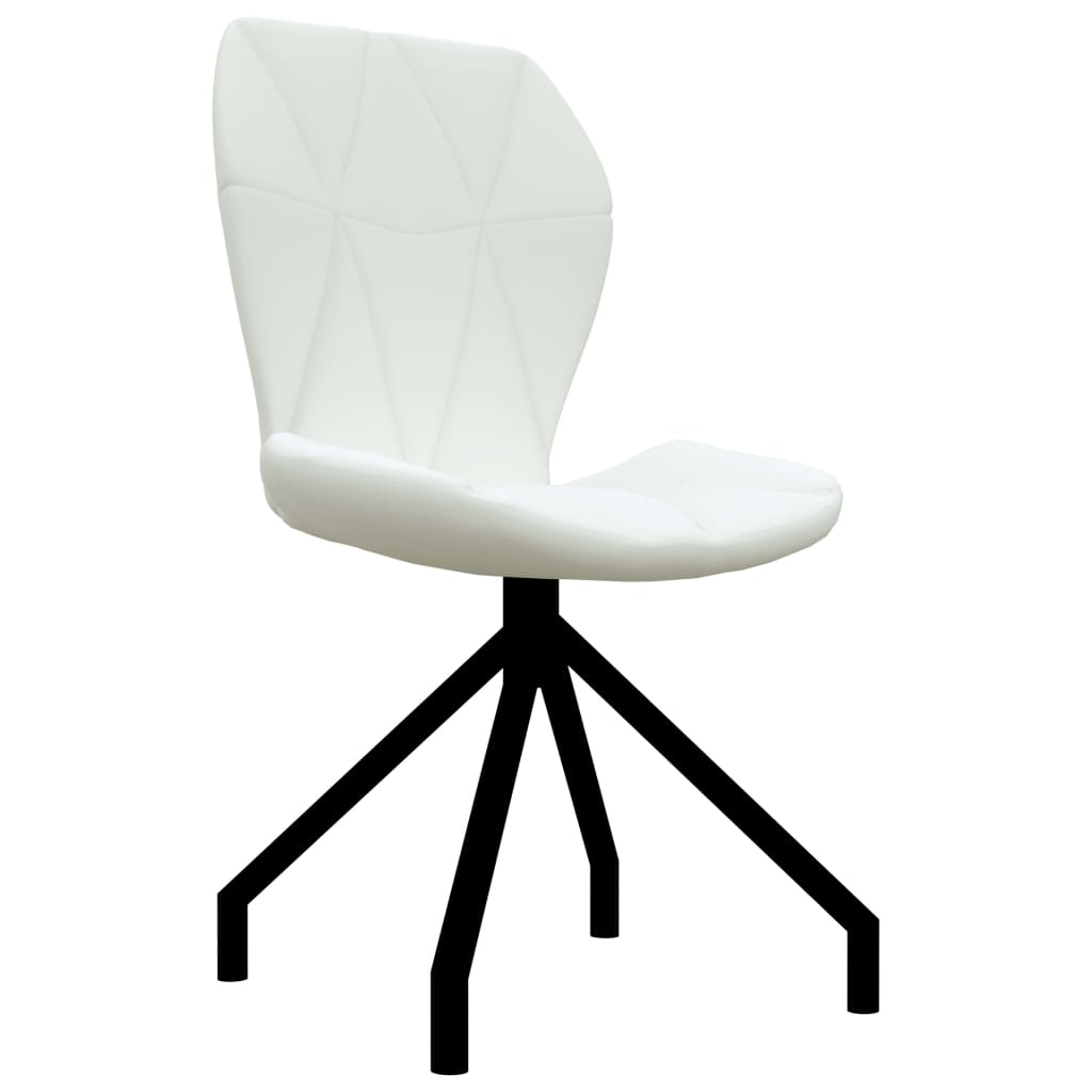 vidaXL Chaises de salle à manger 2 pcs Blanc Similicuir